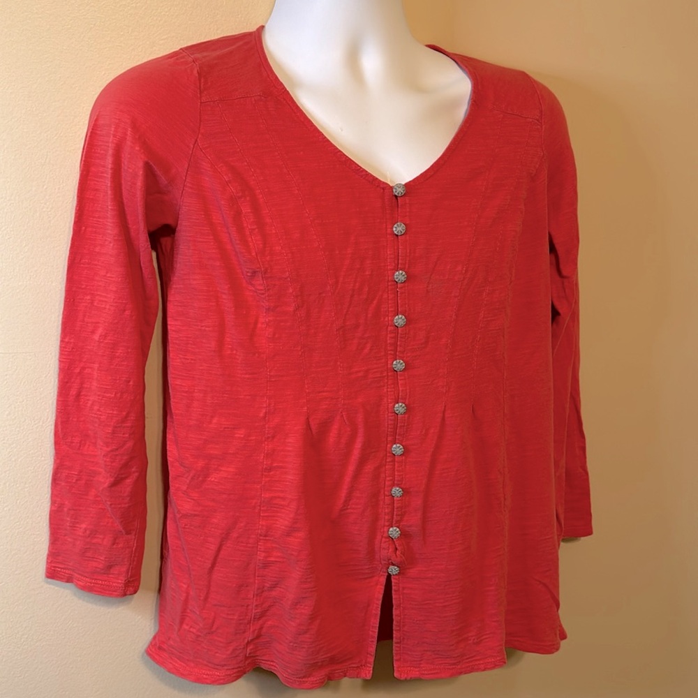 J JILL Orange Top.   Size Small - Picture 2 of 10